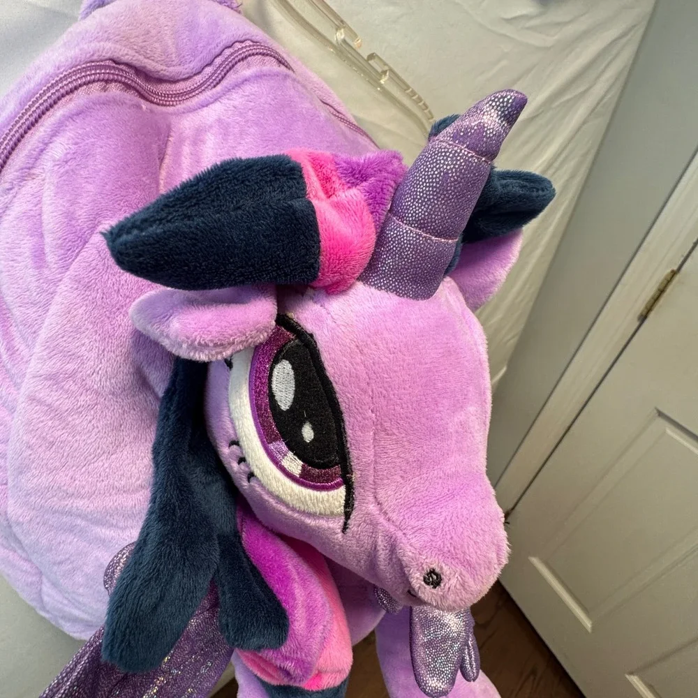 My Little Pony Backpack Twilight Sparkle Plush Purple Senior Bookbag Schoolbag